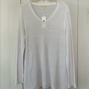 NWT Eileen Fisher White Knit Sweater XL